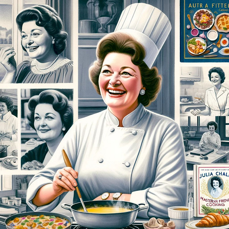 Julia Child, originalmente llamada Julia Carolyn McWilliams, nació en Pasadena, California, el 15 de agosto de 1912 y falleció en Montecito, California, el 13 de agosto de 2004.