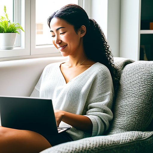 Estudiante de Psicología online feliz