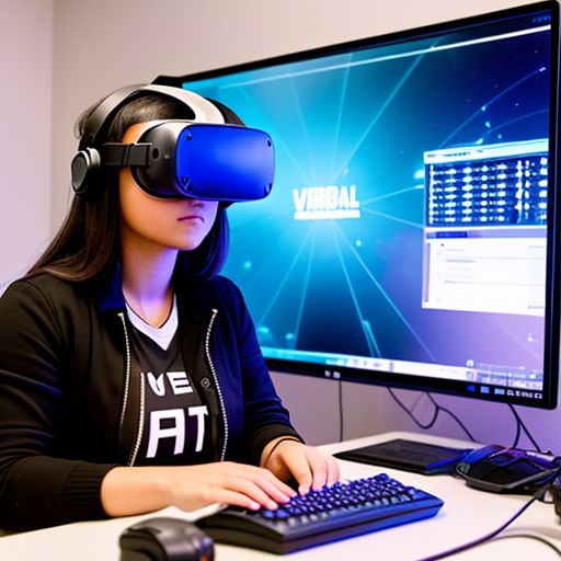 Joven con habilidades en Realidad Virtual