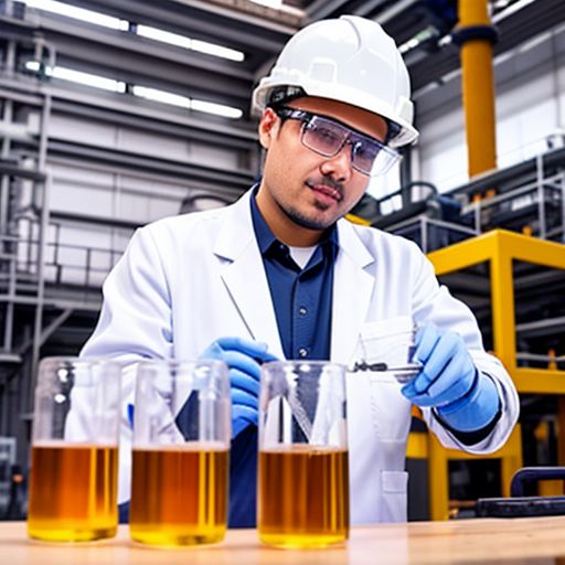 Un ingeniero químico en su trabajo de planta