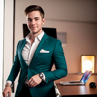 joven administrador de empresas