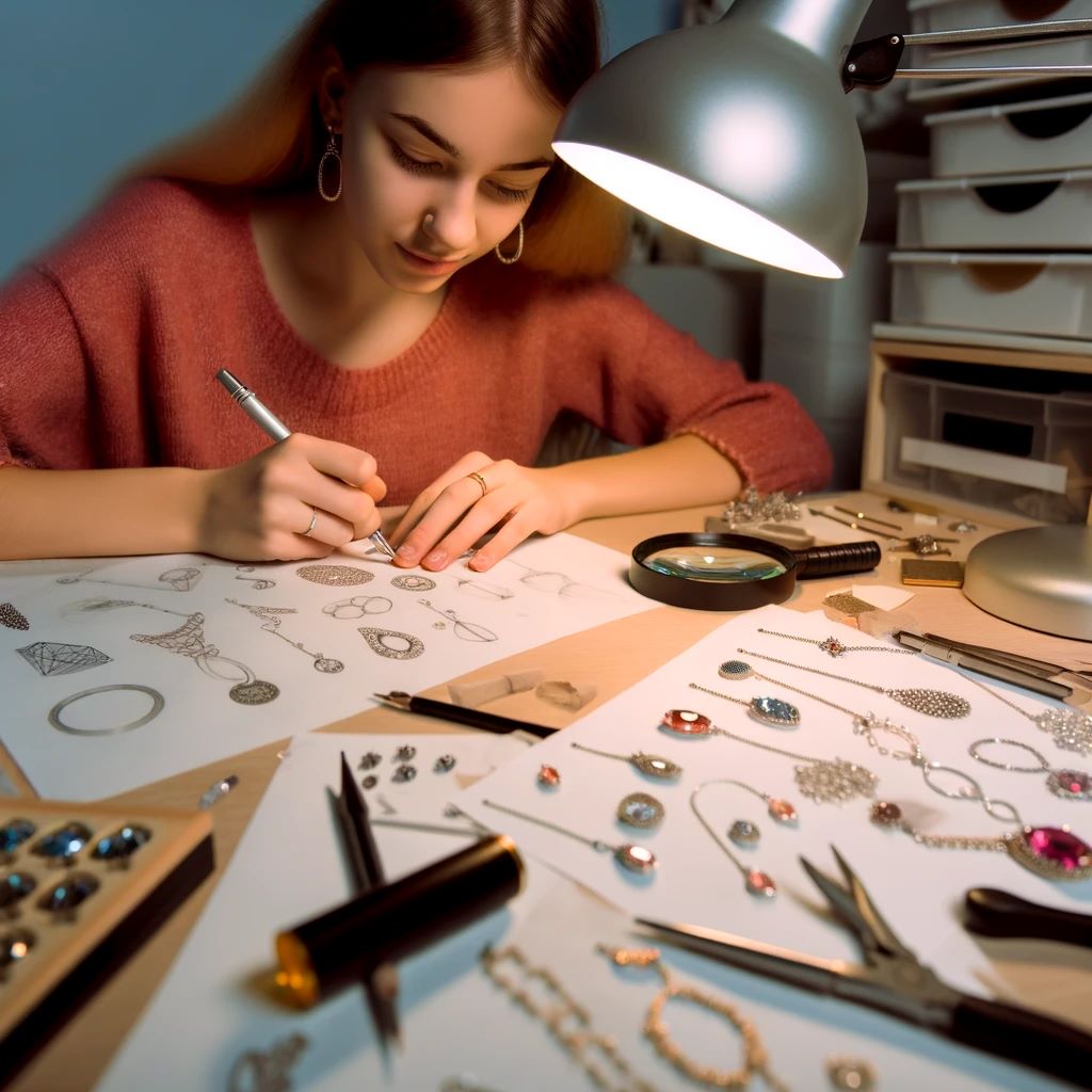 Joven Estudiante de diseño de Joyas