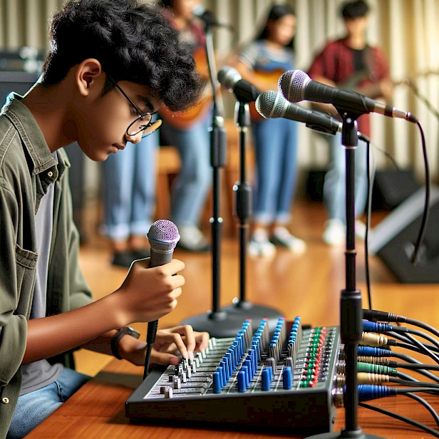 Joven estudiante de Audio