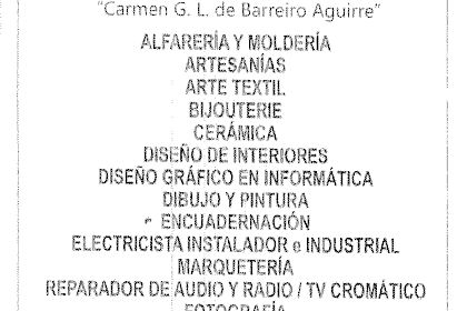 Centro de Formaci&oacute;n Profesional "Carmen G. L. de Barreiro Aguirre"