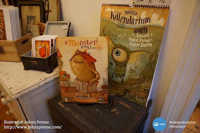 Libro infantil ilustrado por Johan Potma - a monster in my house