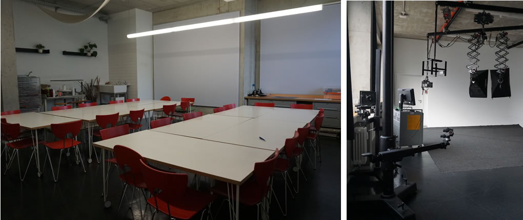 Fotografías de los espacios de trabajo, aula y laboratorio de fotografía del design akademie berlin - Fotografías de la #rutansqe 5 Noviembre de 2019.